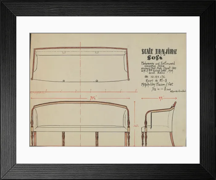 Framed Print : Sofa, c. 1936. Creator: M. Rosenshield-von-Paulin Framed Print : Sofa, c. 1936. Creator: M. Rosenshield-von-Paulin