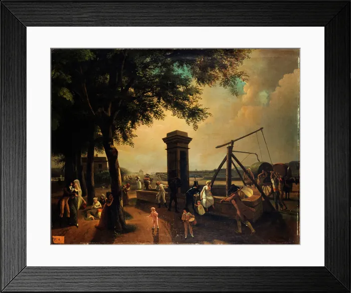 Framed Print : Cours-la-Reine market pump, 1802. Creator: Jean-Baptiste Bizard Framed Print : Cours-la-Reine market pump, 1802. Creator: Jean-Baptiste Bizard