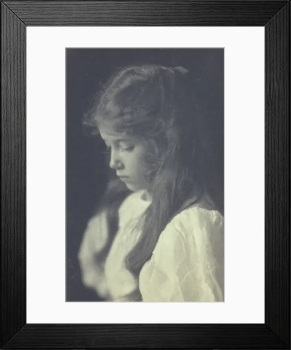 Framed Print : Young girl in profile, c1900. Creator: Emily G Mew Framed Print : Young girl in profile, c1900. Creator: Emily G Mew