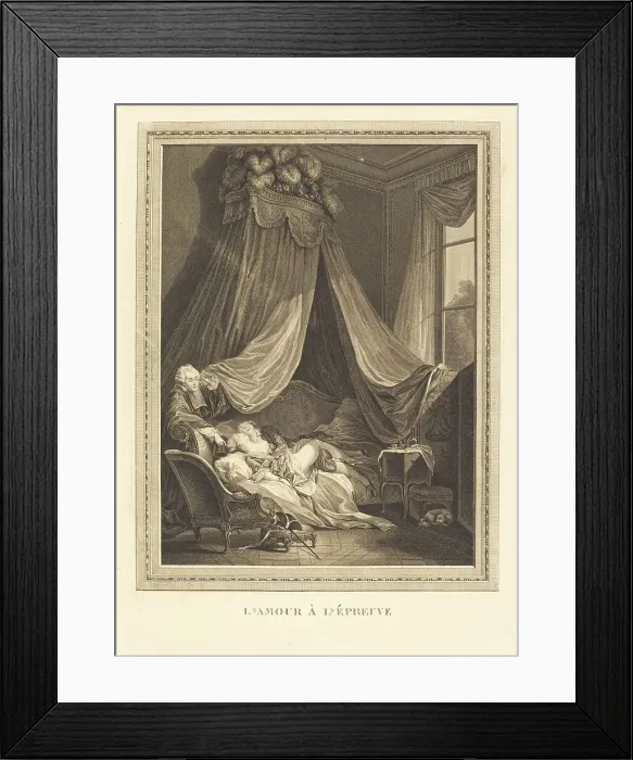 Framed Print : L'Amour à l'epreuve. Creator: Jacques Firmin Beauvarlet Framed Print : L'Amour à l'epreuve. Creator: Jacques Firmin Beauvarlet
