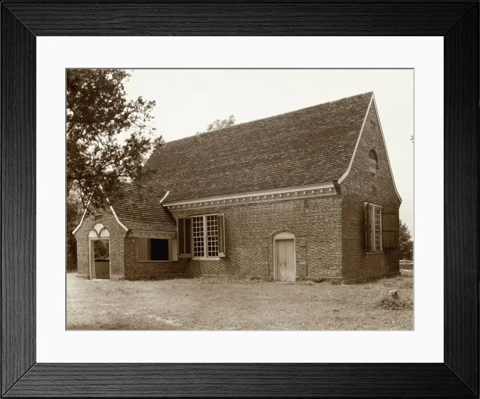 Framed Print : Yeocomico Church, Cople Parish, Hague vicinity, Westmoreland County, Virginia, c1930 - 1939. Creator: Frances Benjamin Johnston Framed Print : Yeocomico Church, Cople Parish, Hague vicinity, Westmoreland County, Virginia, c1930 - 1939. Creator: Frances Benjamin Johnston