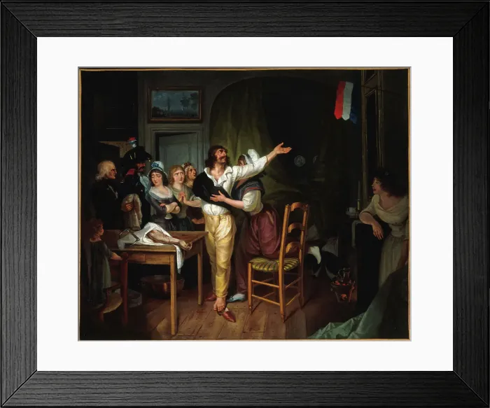 Framed Print : Dedication to the Fatherland of a man whose arm has just been amputated, c1793. Creator: Jean-Baptiste Bizard Framed Print : Dedication to the Fatherland of a man whose arm has just been amputated, c1793. Creator: Jean-Baptiste Bizard