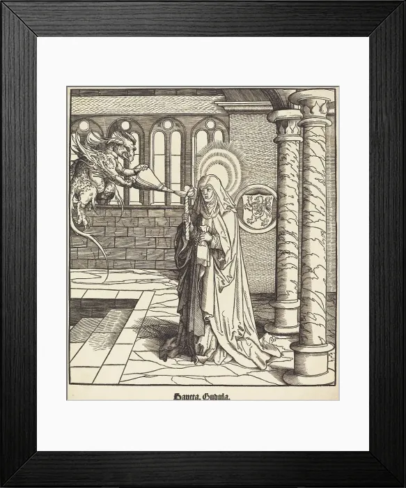 Framed Print : Saint Gudula, 1516 / 1518. Creator: Leonhard Beck Framed Print : Saint Gudula, 1516 / 1518. Creator: Leonhard Beck