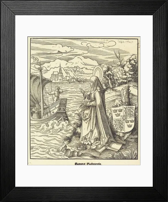 Framed Print : Saint Walpurgis, 1516 / 1518. Creator: Leonhard Beck Framed Print : Saint Walpurgis, 1516 / 1518. Creator: Leonhard Beck