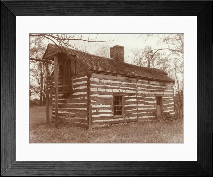 Framed Print : Quickmore Log Cabin, Amherst County, Virginia, 1935. Creator: Frances Benjamin Johnston Framed Print : Quickmore Log Cabin, Amherst County, Virginia, 1935. Creator: Frances Benjamin Johnston