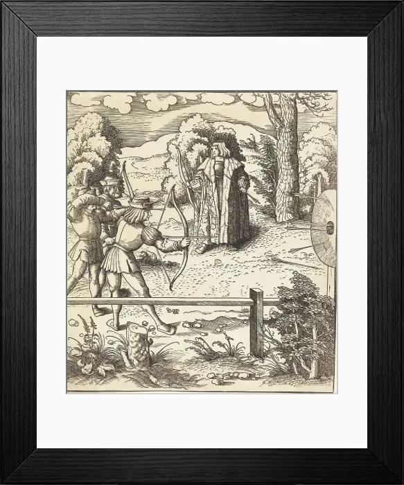 Framed Print : The Young White King at the Butts, 1514 / 1516. Creator: Leonhard Beck Framed Print : The Young White King at the Butts, 1514 / 1516. Creator: Leonhard Beck