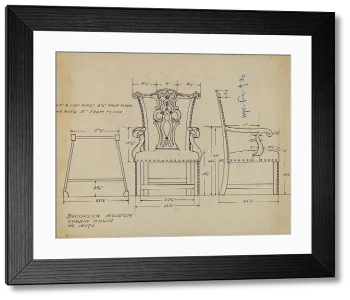 Framed Print : Armchair, c. 1936. Creator: Lorenz Rothkranz Framed Print : Armchair, c. 1936. Creator: Lorenz Rothkranz