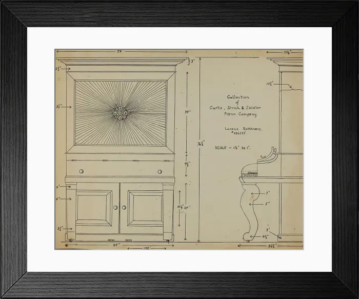Framed Print : Upright Piano, c. 1936. Creator: Lorenz Rothkranz Framed Print : Upright Piano, c. 1936. Creator: Lorenz Rothkranz