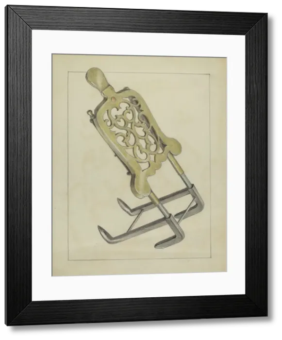 Framed Print : Plate Warmer, c. 1936. Creator: Suzanne Roy Framed Print : Plate Warmer, c. 1936. Creator: Suzanne Roy