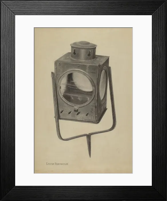 Framed Print : Square Lantern, c. 1939. Creator: Lazar Rubinstein Framed Print : Square Lantern, c. 1939. Creator: Lazar Rubinstein