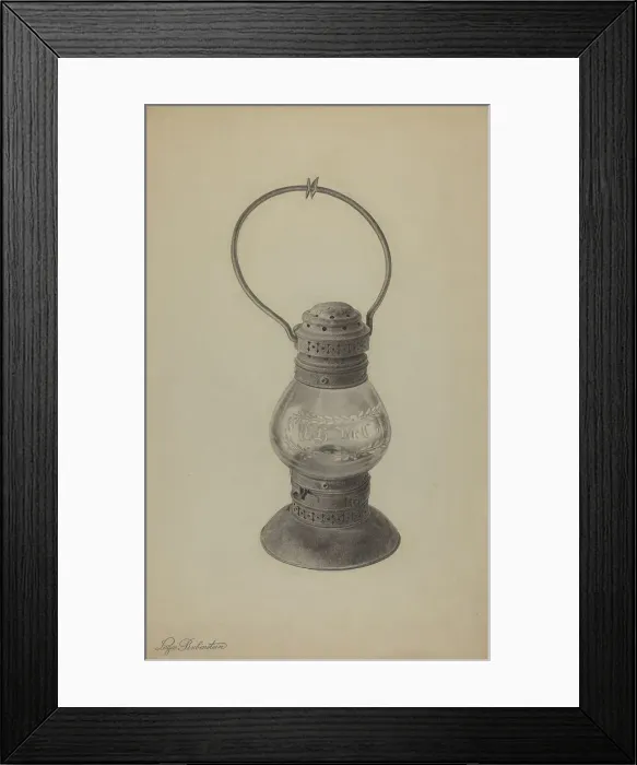 Framed Print : Hand Lantern, c. 1939. Creator: Lazar Rubinstein Framed Print : Hand Lantern, c. 1939. Creator: Lazar Rubinstein