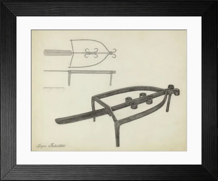 Framed Print : Flat Iron Holder, c. 1939. Creator: Lazar Rubinstein Framed Print : Flat Iron Holder, c. 1939. Creator: Lazar Rubinstein