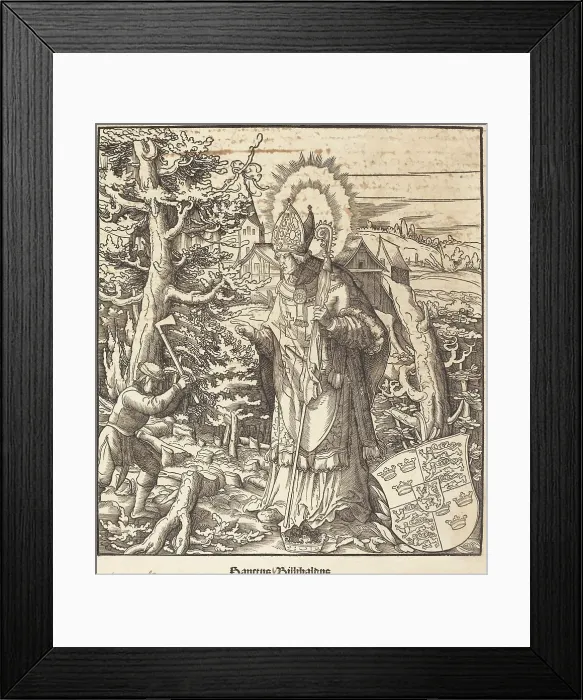 Framed Print : Saint Willibaldus, 1516 / 1518. Creator: Leonhard Beck Framed Print : Saint Willibaldus, 1516 / 1518. Creator: Leonhard Beck