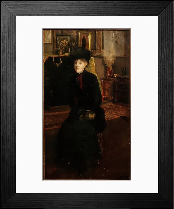 Framed Print : Portrait of Mary Cassat (1845-1926), painter, 1885. Creator: Jacques Emile Blanche Framed Print : Portrait of Mary Cassat (1845-1926), painter, 1885. Creator: Jacques Emile Blanche