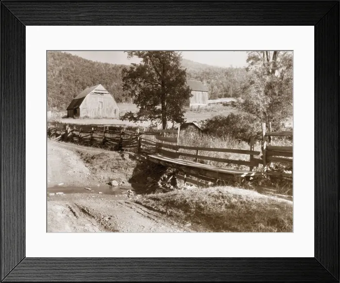 Framed Print : Brown's Cove, Garth Road, Albemarle County, Virginia, 1933. Creator: Frances Benjamin Johnston Framed Print : Brown's Cove, Garth Road, Albemarle County, Virginia, 1933. Creator: Frances Benjamin Johnston