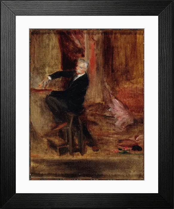 Framed Print : Portrait of the painter Jules Cheret (1836-1933), in his studio, c1892. Creator: Jacques Emile Blanche Framed Print : Portrait of the painter Jules Cheret (1836-1933), in his studio, c1892. Creator: Jacques Emile Blanche