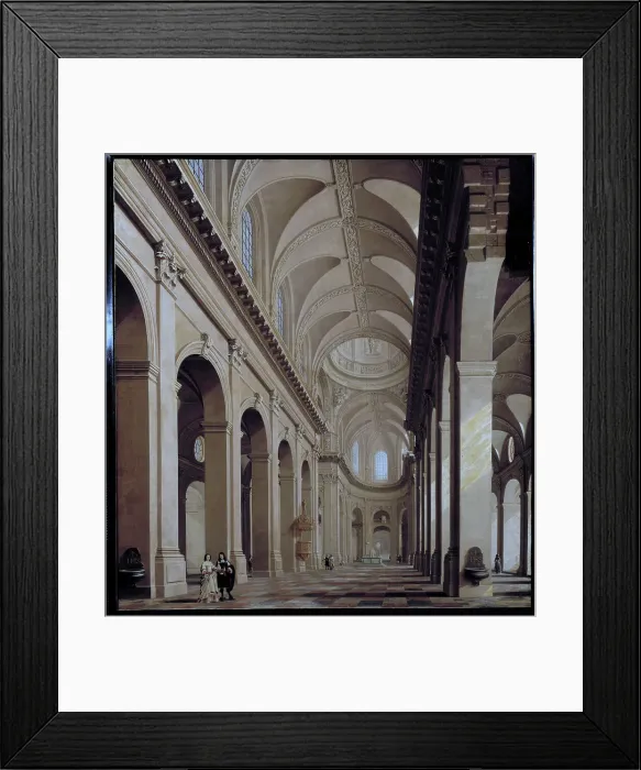 Framed Print : Idealized view of the interior of the Saint-Sulpice church during its construction, 1661. Creator: Daniel de Blieck Framed Print : Idealized view of the interior of the Saint-Sulpice church during its construction, 1661. Creator: Daniel de Blieck