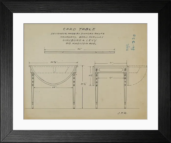 Framed Print : Pembroke Table, 1935 / 1942. Creator: J.F. Rust