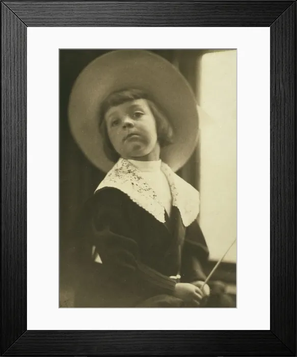 Framed Print : Portrait of a boy in a round hat, c1900. Creator: Anne K Pilsbury Framed Print : Portrait of a boy in a round hat, c1900. Creator: Anne K Pilsbury