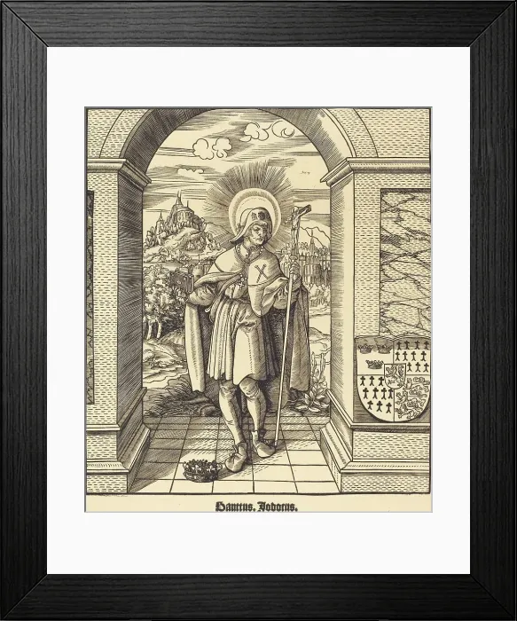 Framed Print : Saint Jodocus, 1516 / 1518. Creator: Leonhard Beck