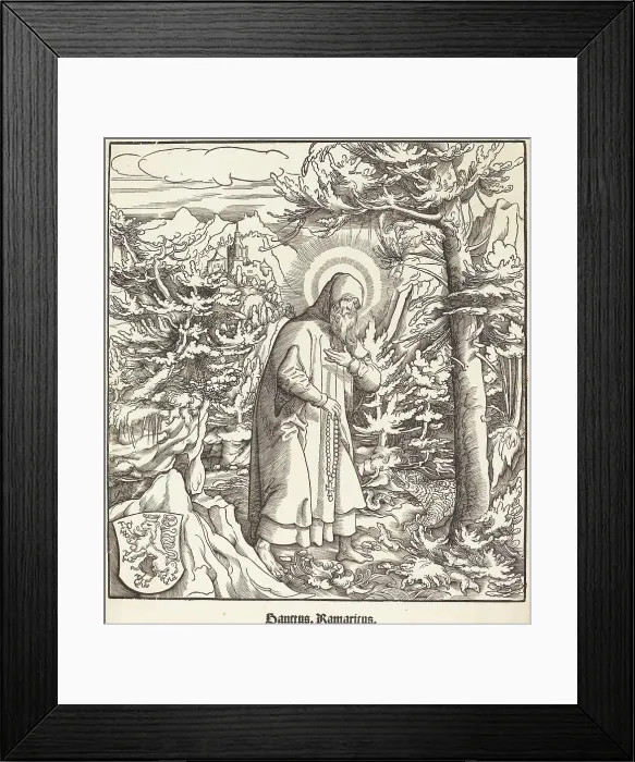 Framed Print : Saint Ramaricus, 1516 / 1518. Creator: Leonhard Beck Framed Print : Saint Ramaricus, 1516 / 1518. Creator: Leonhard Beck