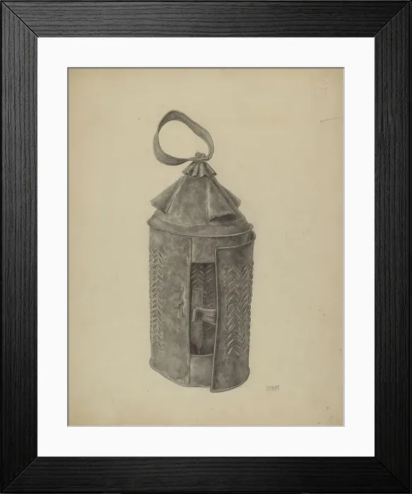 Framed Print : Hand Lantern, c. 1939. Creator: William Schmidt Framed Print : Hand Lantern, c. 1939. Creator: William Schmidt