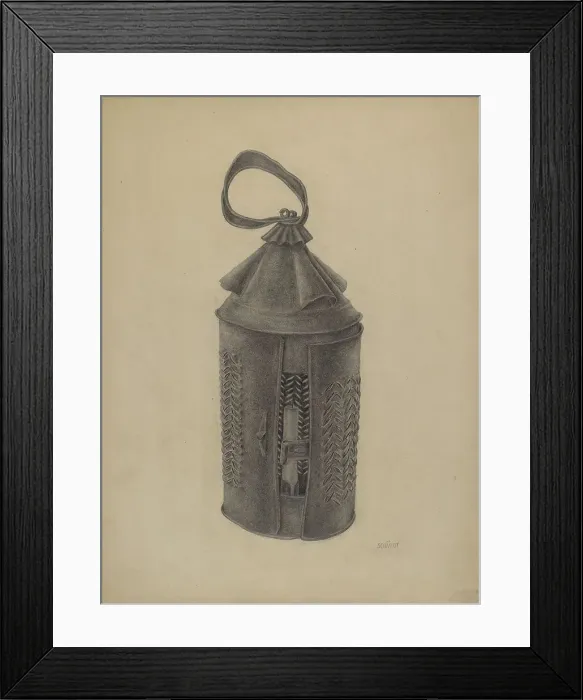 Framed Print : Hand Lantern, 1935 / 1942. Creator: William Schmidt Framed Print : Hand Lantern, 1935 / 1942. Creator: William Schmidt