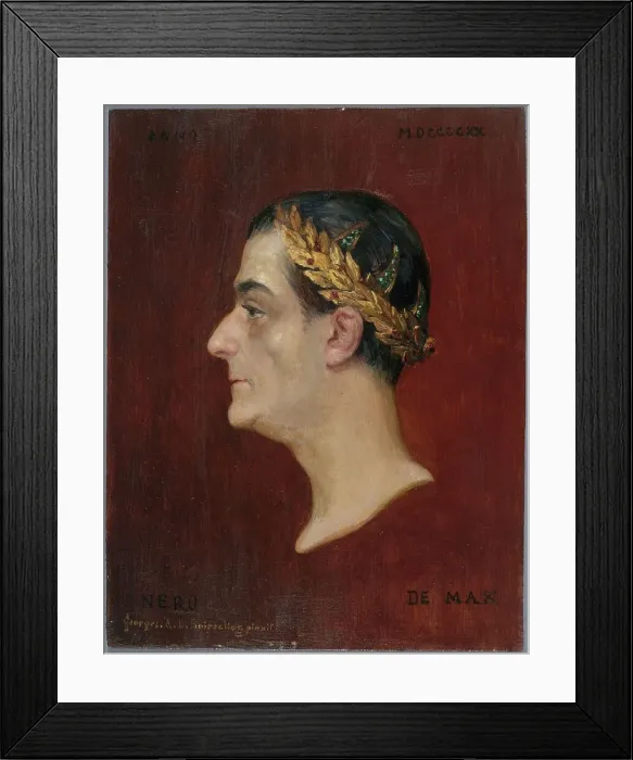 Framed Print : Portrait of Édouard de Max (1869-1924), member of the Comédie-Française, in the role of Nero, 1920. Creator: Georges Alexandre Lucien Boisselier Framed Print : Portrait of Édouard de Max (1869-1924), member of the Comédie-Française, in the role of Nero, 1920. Creator: Georges Alexandre Lucien Boisselier