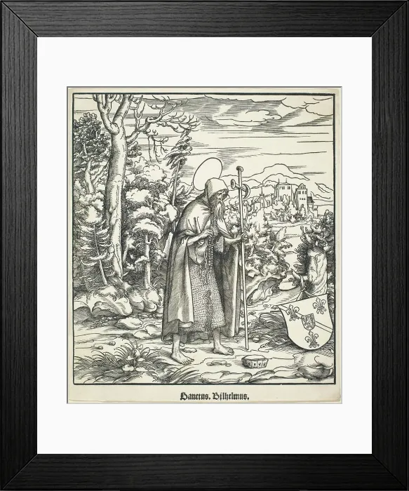 Framed Print : Saint Bilhelmus, 1516 / 1518. Creator: Leonhard Beck Framed Print : Saint Bilhelmus, 1516 / 1518. Creator: Leonhard Beck