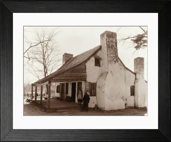 Framed Print : Unidentified cabin, Middleburg vicinity, Loudoun County, Virginia. between c1930 and 1939. Creator: Frances Benjamin Johnston