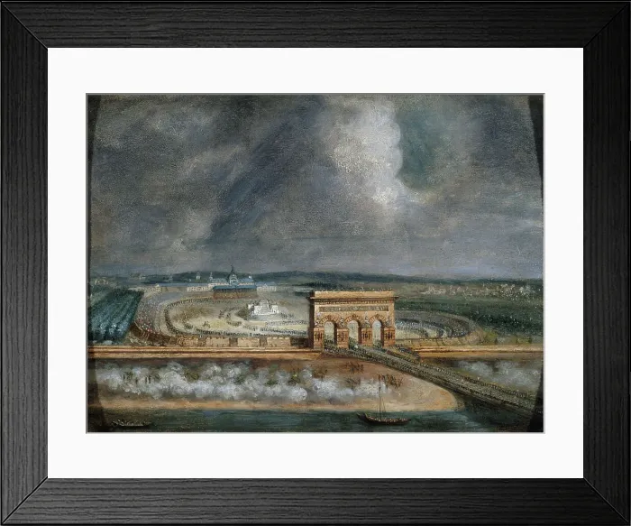 Framed Print : Festival of the Federation, seen from Chaillot hill, July 14, 1790, between 1790 and 1795. Creator: Unknown Framed Print : Festival of the Federation, seen from Chaillot hill, July 14, 1790, between 1790 and 1795. Creator: Unknown