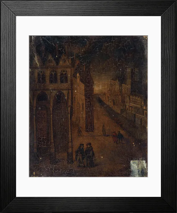 Framed Print : Parlour of the bourgeois in the 15th century, current Place du Châtelet, current 1st... c1801-1900. Creator: Unknown Framed Print : Parlour of the bourgeois in the 15th century, current Place du Châtelet, current 1st... c1801-1900. Creator: Unknown