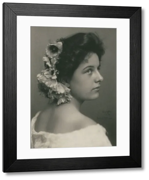 Framed Print : Geraldine Farrar, c1898. Creator: Addie Kilburn Robinson Framed Print : Geraldine Farrar, c1898. Creator: Addie Kilburn Robinson