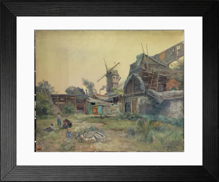 Framed Print : Windmills in Montmartre, c1900. Creator: Henri-Arthur Bonnefoy Framed Print : Windmills in Montmartre, c1900. Creator: Henri-Arthur Bonnefoy
