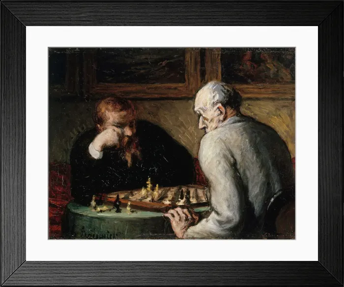 Framed Print : Joueurs d'échecs, between 1863 and 1867. Creator: Honore Daumier Framed Print : Joueurs d'échecs, between 1863 and 1867. Creator: Honore Daumier