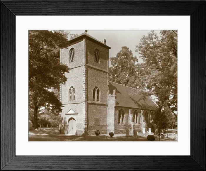 Framed Print : St. Luke's Church, Smithfield vicinity, Isle of Wight County, Virginia, between c1930 and 1939. Creator: Frances Benjamin Johnston