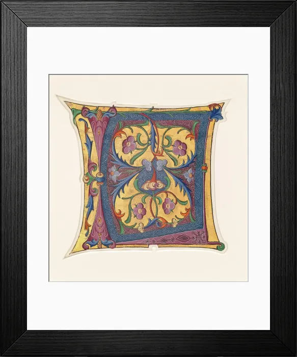Framed Print : Initial L, 1430s. Creator: Master of the Cypresses Framed Print : Initial L, 1430s. Creator: Master of the Cypresses