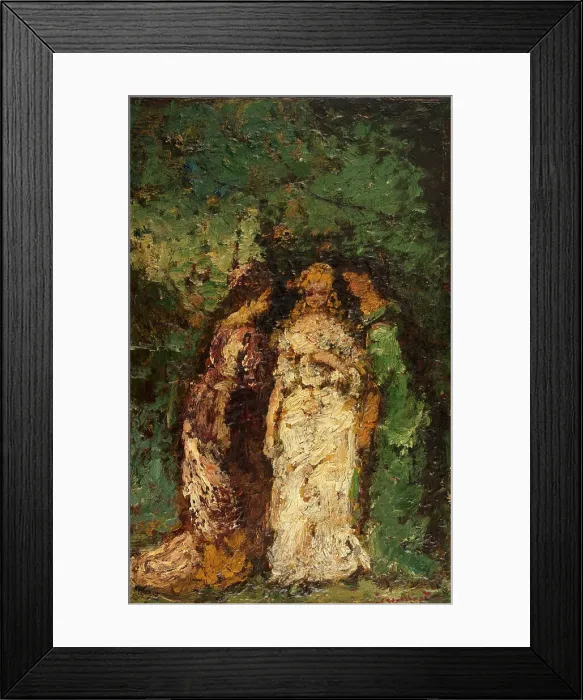 Framed Print : Trois femmes sous les arbres, between 1870 and 1880. Creator: Adolphe Monticelli Framed Print : Trois femmes sous les arbres, between 1870 and 1880. Creator: Adolphe Monticelli