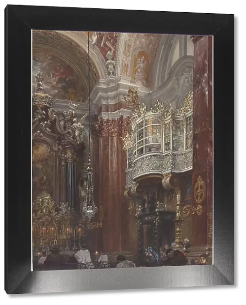 The Interior of the Jacobskirche at Innsbruck, 1872. Creator: Adolph Menzel