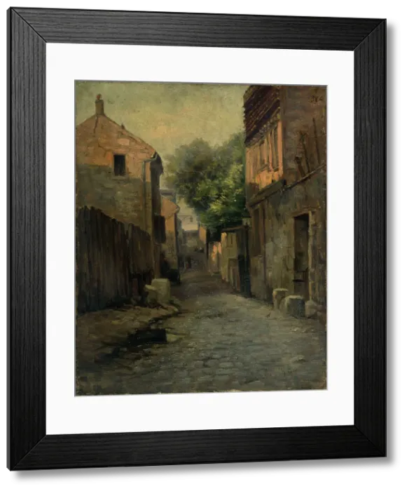 Framed Print : Rue de la Fontaine-à-Mulard (Place de Rungis), c1900. Creator: Germain Eugene Bonneton Framed Print : Rue de la Fontaine-à-Mulard (Place de Rungis), c1900. Creator: Germain Eugene Bonneton