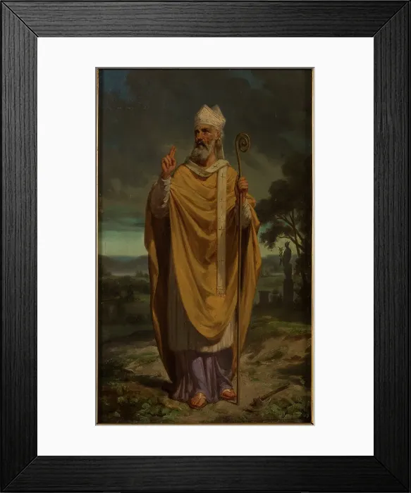 Framed Print : Sketch for the church of Dugny (Seine-Saint-Denis): Saint Denis, c.1872. Creator: Jean Louis Victor Viger Framed Print : Sketch for the church of Dugny (Seine-Saint-Denis): Saint Denis, c.1872. Creator: Jean Louis Victor Viger