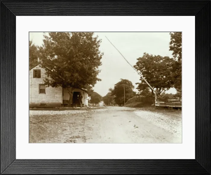 Framed Print : Toll gate on Winchester Pike, Virginia, 1900 or 1901, printed later. Creator: Frances Benjamin Johnston Framed Print : Toll gate on Winchester Pike, Virginia, 1900 or 1901, printed later. Creator: Frances Benjamin Johnston