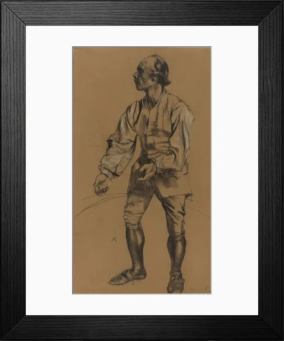 Framed Print : Richard Menzel Posing in Eighteenth-Century Costume, 1854. Creator: Adolph Menzel Framed Print : Richard Menzel Posing in Eighteenth-Century Costume, 1854. Creator: Adolph Menzel
