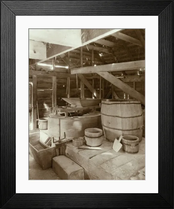 Framed Print : Drummond Mill, store, and cabin, Lee Mont vicinity, Accomac County, Virginia, between c1930 and 1939 Creator: Frances Benjamin Johnston Framed Print : Drummond Mill, store, and cabin, Lee Mont vicinity, Accomac County, Virginia, between c1930 and 1939 Creator: Frances Benjamin Johnston
