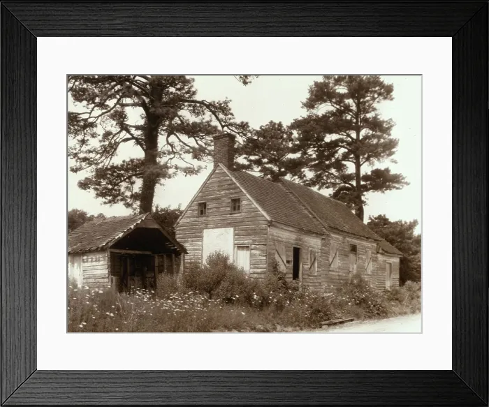 Framed Print : Drummond Mill, store, and cabin, Lee Mont vicinity, Accomac County, Virginia, between 1930 and 1939. Creator: Frances Benjamin Johnston Framed Print : Drummond Mill, store, and cabin, Lee Mont vicinity, Accomac County, Virginia, between 1930 and 1939. Creator: Frances Benjamin Johnston