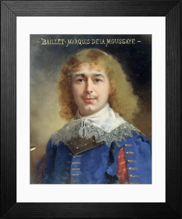 Framed Print : Portrait de Georges Baillet, sociétaire de la Comédie-Française dans le rôle du Marquis... c1884. Creator: Daniel Berard Framed Print : Portrait de Georges Baillet, sociétaire de la Comédie-Française dans le rôle du Marquis... c1884. Creator: Daniel Berard