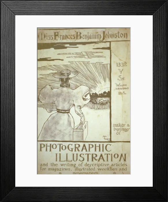 Framed Print : Miss Frances Benjamin Johnston, 1332 V St. Washington, D.C. makes a business of... 1895. Creator: Frances Benjamin Johnston Framed Print : Miss Frances Benjamin Johnston, 1332 V St. Washington, D.C. makes a business of... 1895. Creator: Frances Benjamin Johnston