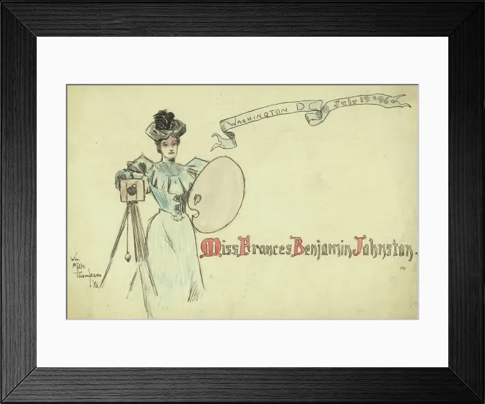 Framed Print : Miss Frances Benjamin Johnston, Washington DC, July 19, 96. Creator: Frances Benjamin Johnston Framed Print : Miss Frances Benjamin Johnston, Washington DC, July 19, 96. Creator: Frances Benjamin Johnston