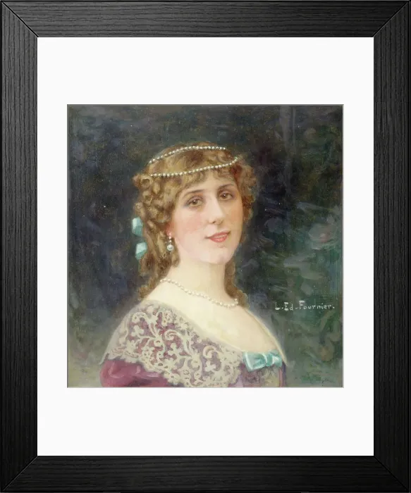 Framed Print : Portrait de Gabrielle Robinne, sociétaire de la Comédie-Française, dans le rôle d'Elmire... c1913. Creator: Louis Edouard Paul Fournier Framed Print : Portrait de Gabrielle Robinne, sociétaire de la Comédie-Française, dans le rôle d'Elmire... c1913. Creator: Louis Edouard Paul Fournier