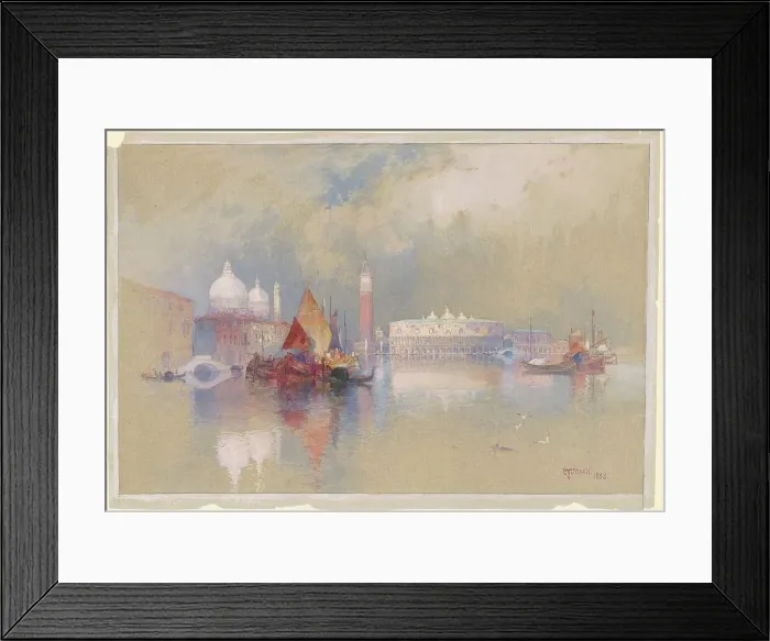 Framed Print : View of Venice, 1888. Creator: Thomas Moran Framed Print : View of Venice, 1888. Creator: Thomas Moran